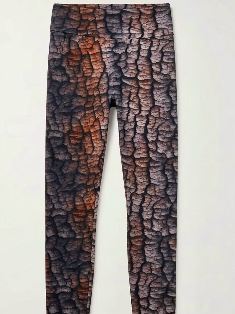 Women’s Textured Print Leggings in Black Brown Lavender Purple